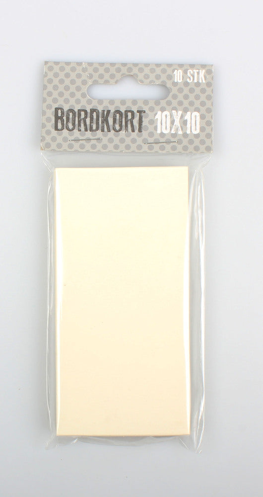 BORDKORT 10X10 IVORY 10 STK