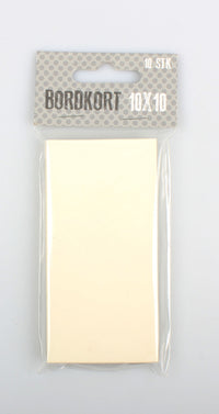 BORDKORT 10X10 IVORY 10 STK