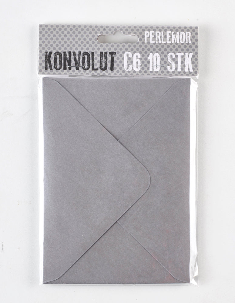 KONVOLUT C6 PERLEMOR GRÅ 10 STK