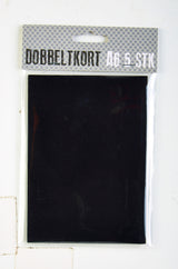 KORT A6 DOBBELT SORT 5 STK