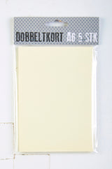 KORT A6 DOBBELT IVORY 5 STK