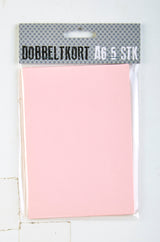 KORT A6 DOBBELT LYSERØD 5 STK