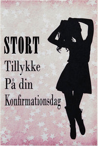 Kort konf pige stjernebaggrund