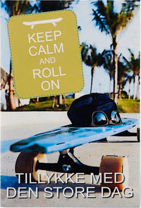 Kort konf keep calm skateboard