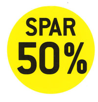 ETIKET SPAR 50% GUL Ø80MM /100 STK