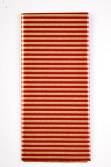 SILKEPAPIR GULD/RØD STRIB 50X50CM 10 ARK/PAKKE