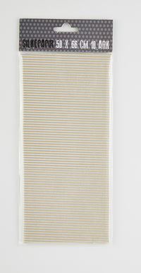 SILKEPAPIR HVID/GULD STRIB 50X50CM 10 ARK/PAKKE