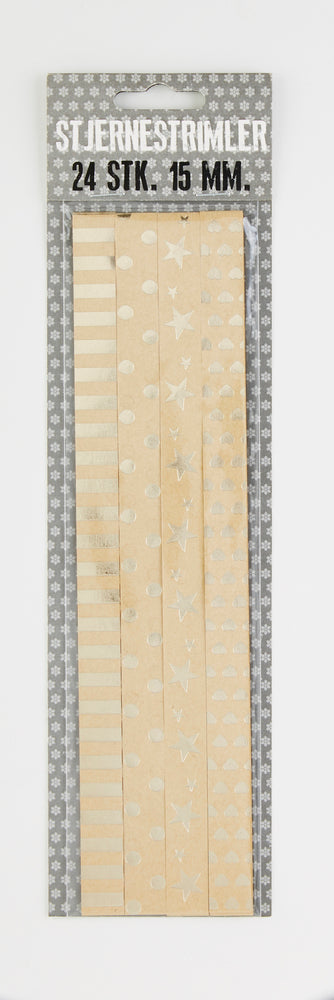 STJERNESTRIMLER KRAFT M/GULDFOIL MØNSTER