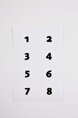 STICKERS MED TAL 1-24 CIRKEL HVID