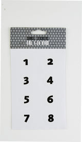 STICKERS MED TAL 1-24 CIRKEL HVID