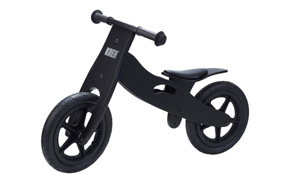 Krea løbecykel i træ sort