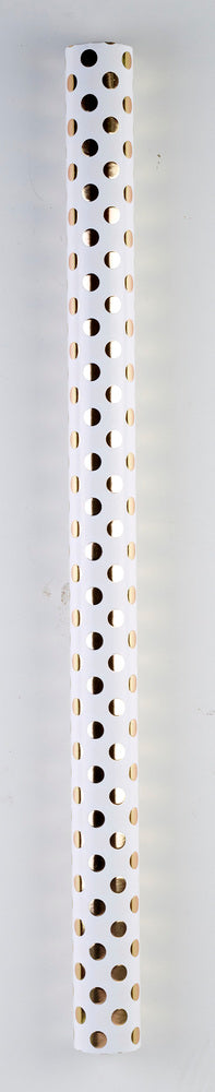GAVEPAPIR HVID MED GULD PRIK 1 M X 70 CM