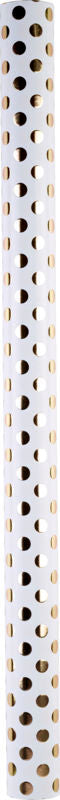 GAVEPAPIR HVID MED GULD PRIK 1 M X 70 CM