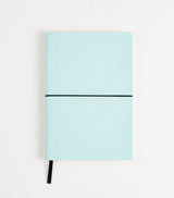 Notesbog pu m. elastik mint A5