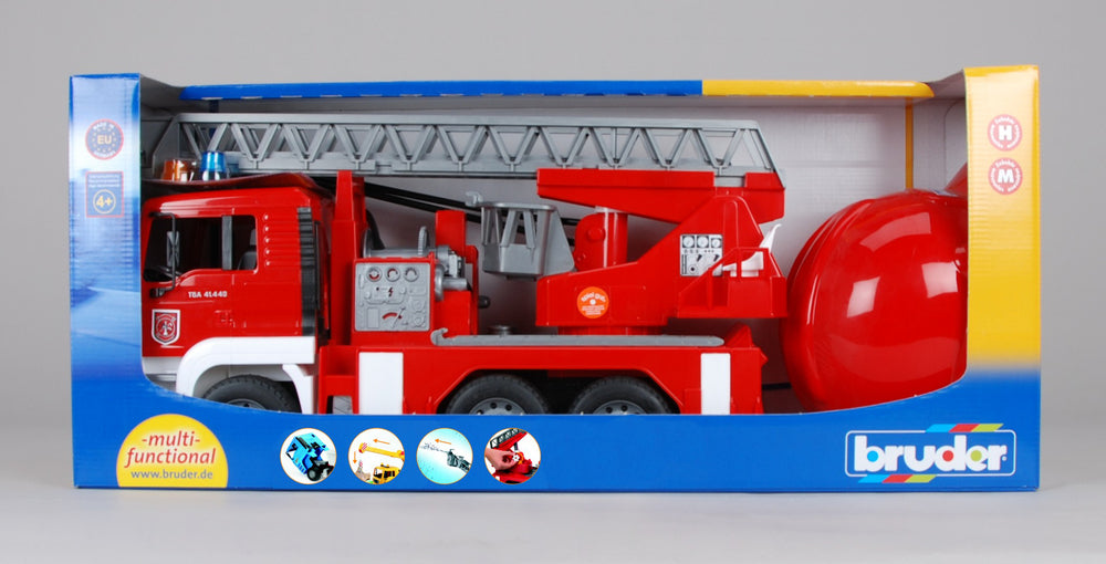 Man brandbil