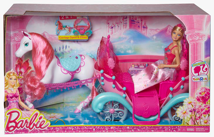 BARBIE MED HEST OG VOGN