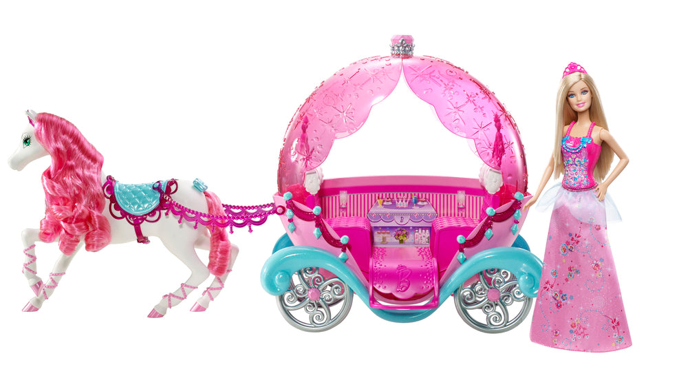BARBIE MED HEST OG VOGN