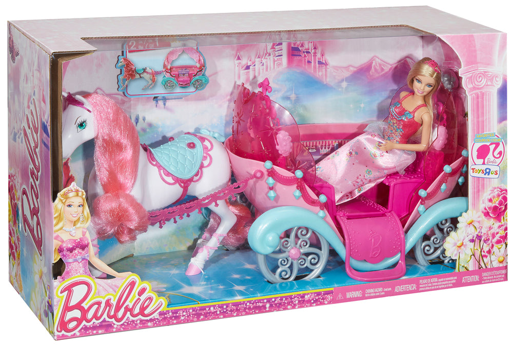 BARBIE MED HEST OG VOGN