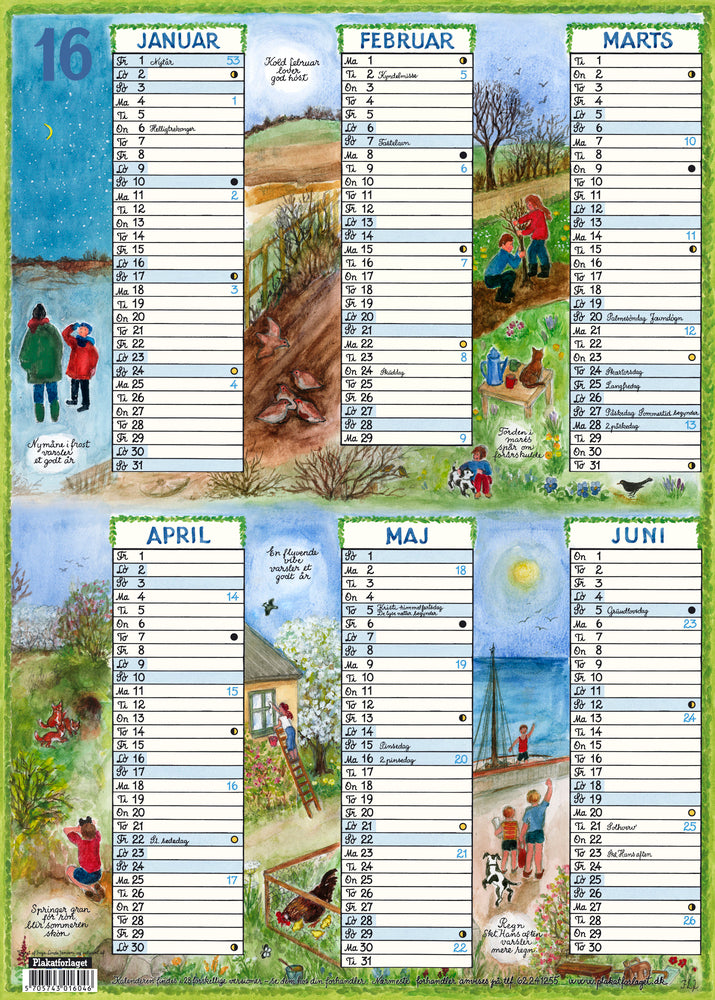 Overblikskalender a4 2016 2016