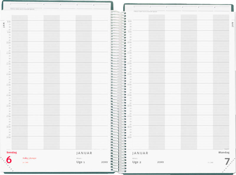 AFTALEKALENDER 2017 1 DAG A4 SORT