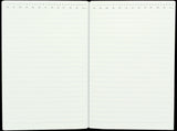 NOTESBOG SORT TEXTIL LINJ. A4