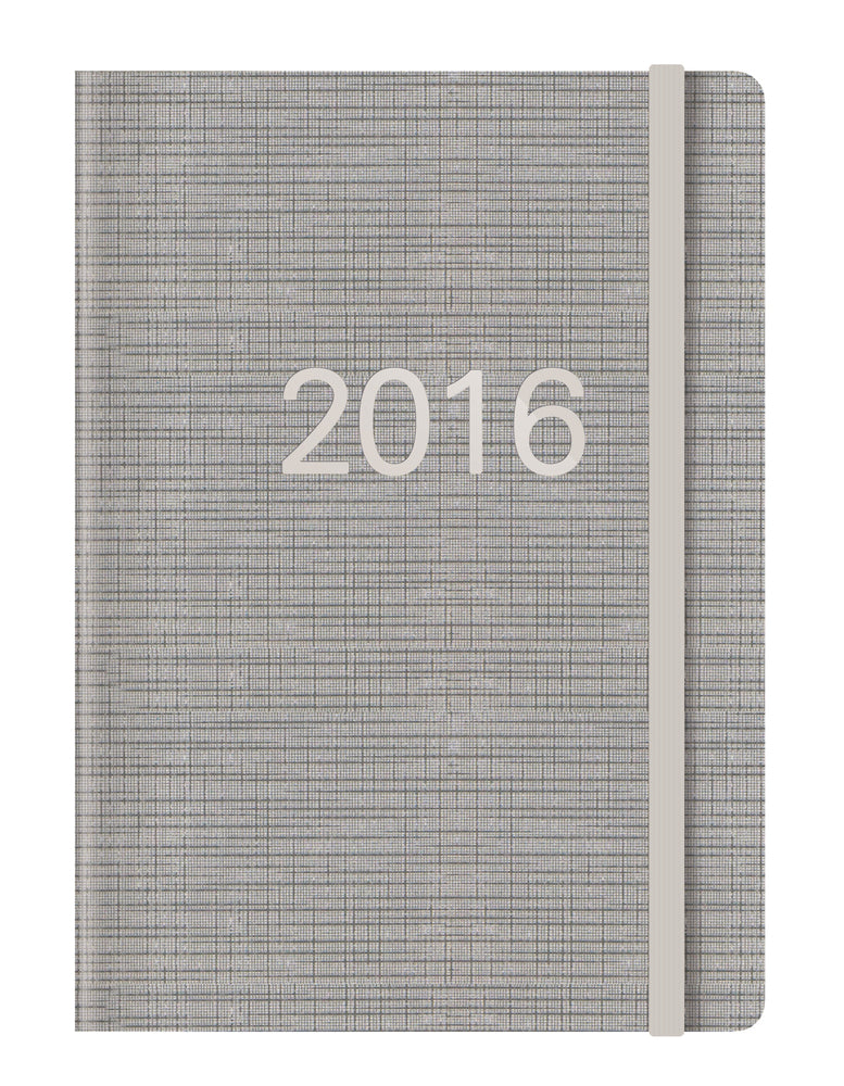 KALENDER LETTS MEMO A6 2016 UGE SILVER