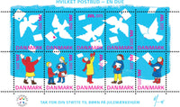 ÅRETS JULEMÆRKE 2016 MINIARK 10 MÆRKER