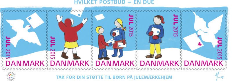 ÅRETS JULEMÆRKE 2016 MEGAARK 5 MÆRKER