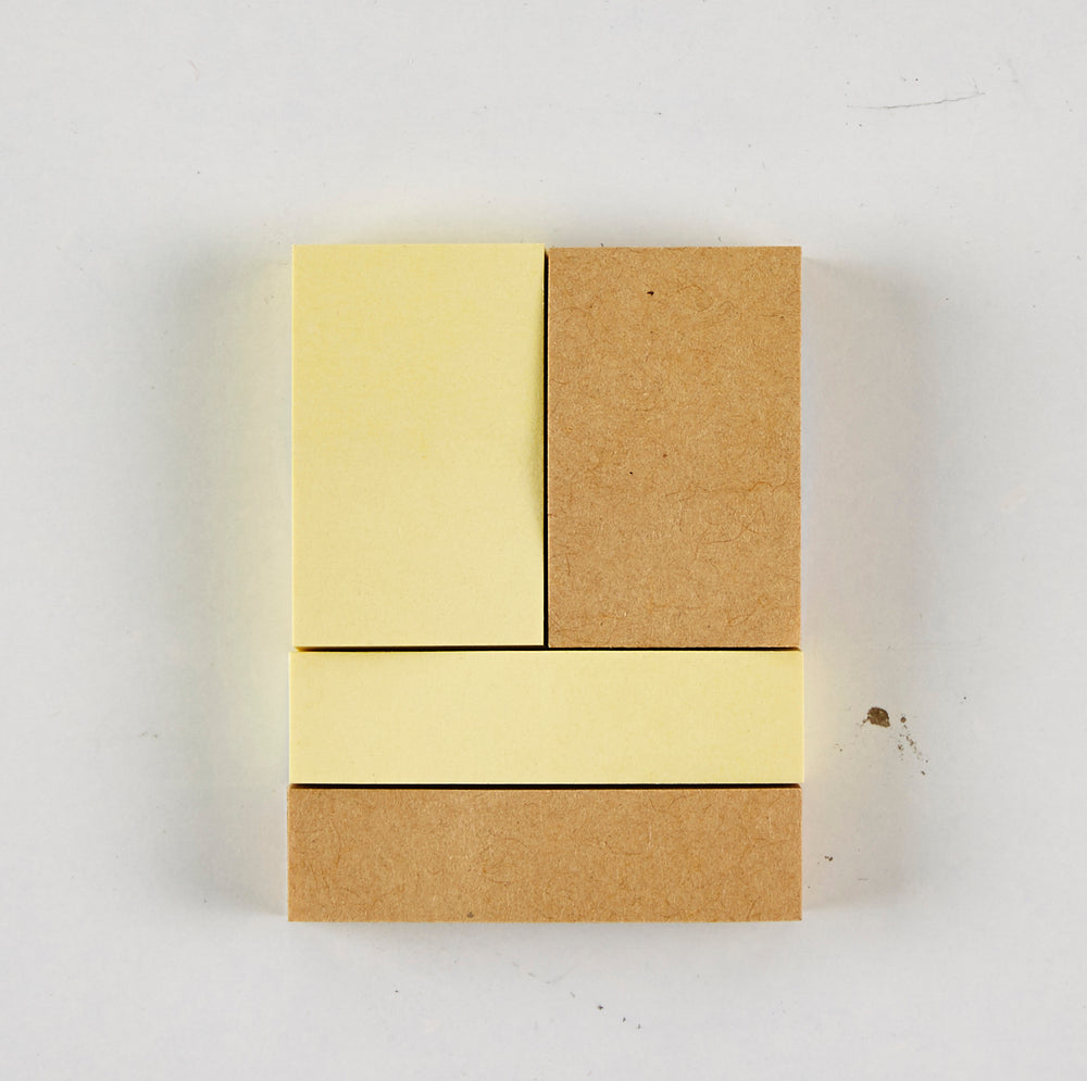 MINI NOTES 2 GULE OG 2 NATUR