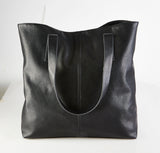 TASKE SHOPPER LÆDER LOOK SORT