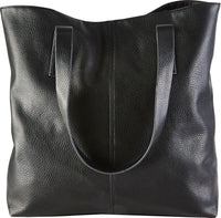 TASKE SHOPPER LÆDER LOOK SORT