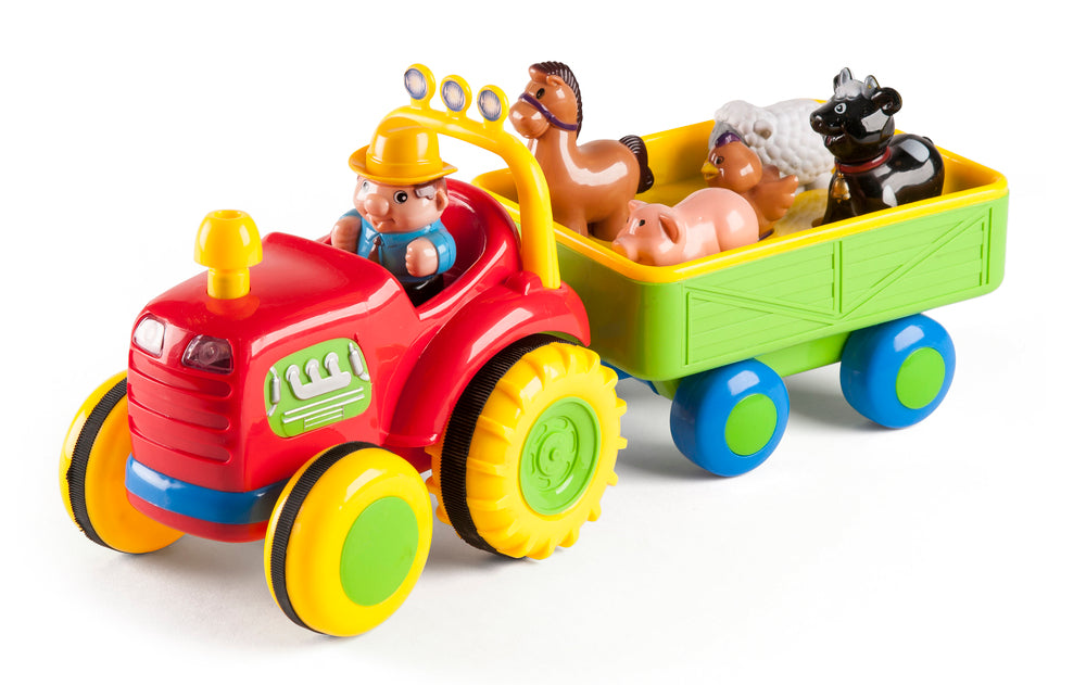 Traktor med anhænger asst