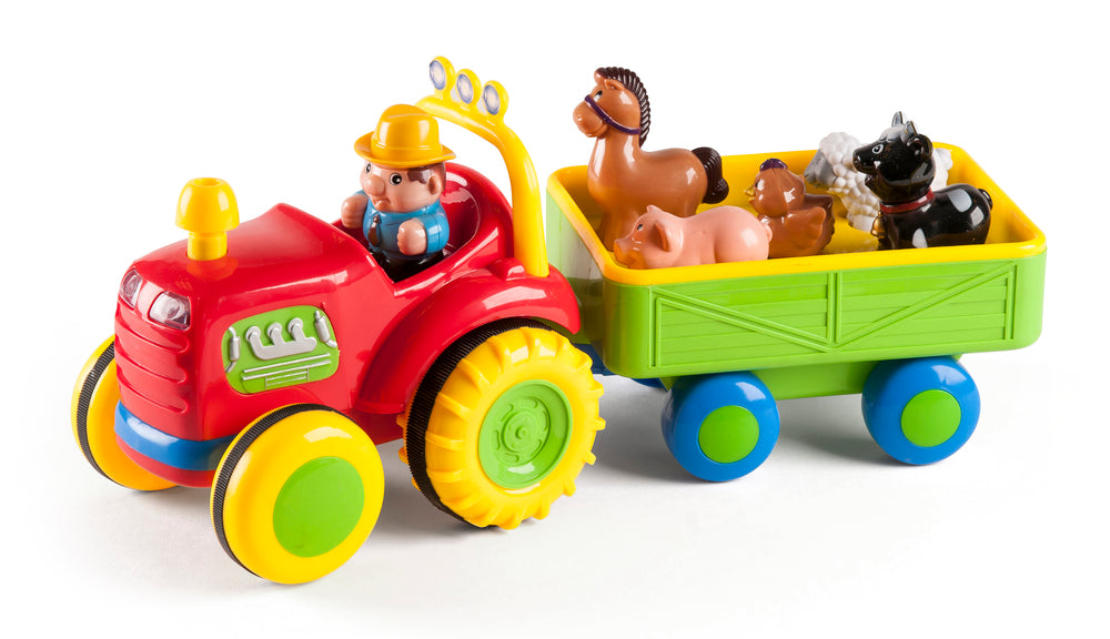 Traktor med anhænger asst