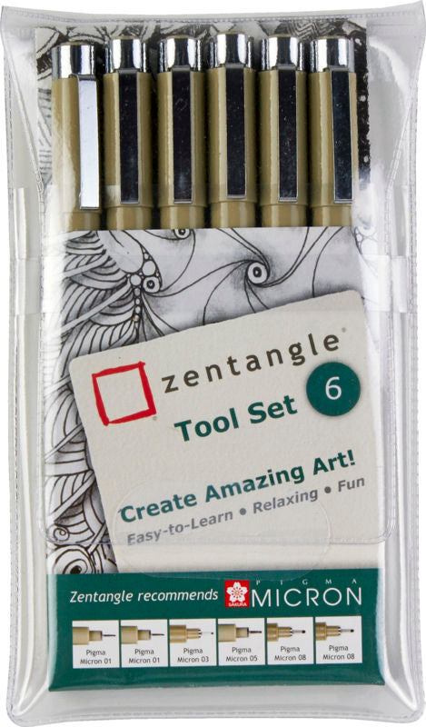 ZENTANGLE KIT SÆT 6 STK. PENNE