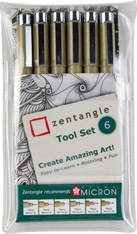 ZENTANGLE KIT SÆT 6 STK. PENNE