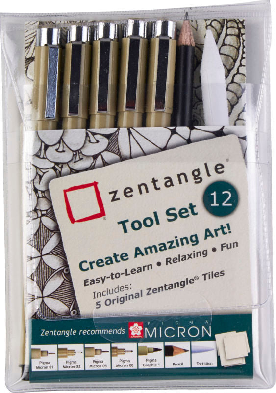 ZENTANGLE KIT SÆT 12 DELE