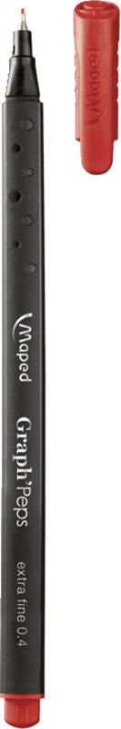 FINELINER MAPED GRAPH'PEPS RØD 0,4MM
