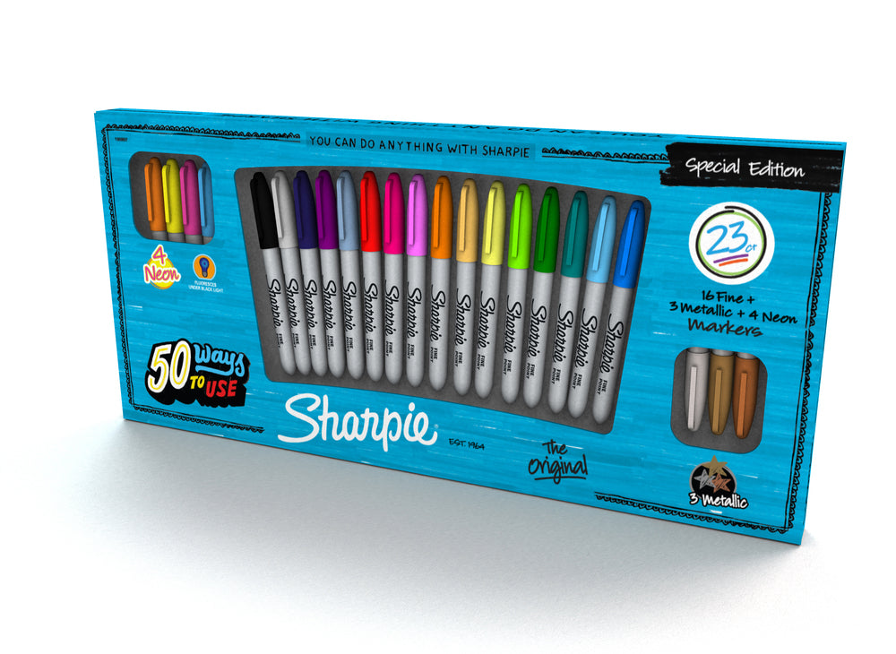 TUSSER SHARPIE SÆT  ASS. 23 STK.