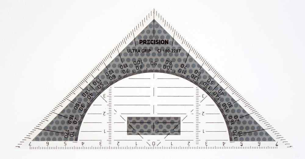 Geometritrekant precision antiskrid lille b/sølv