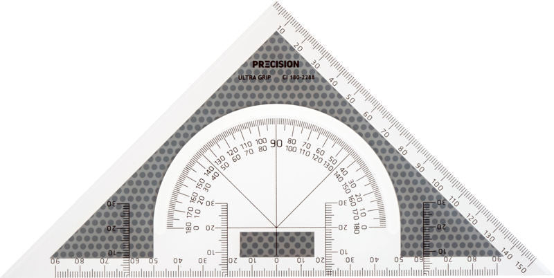 Geometritrekant precision antiskrid stor b/sølv