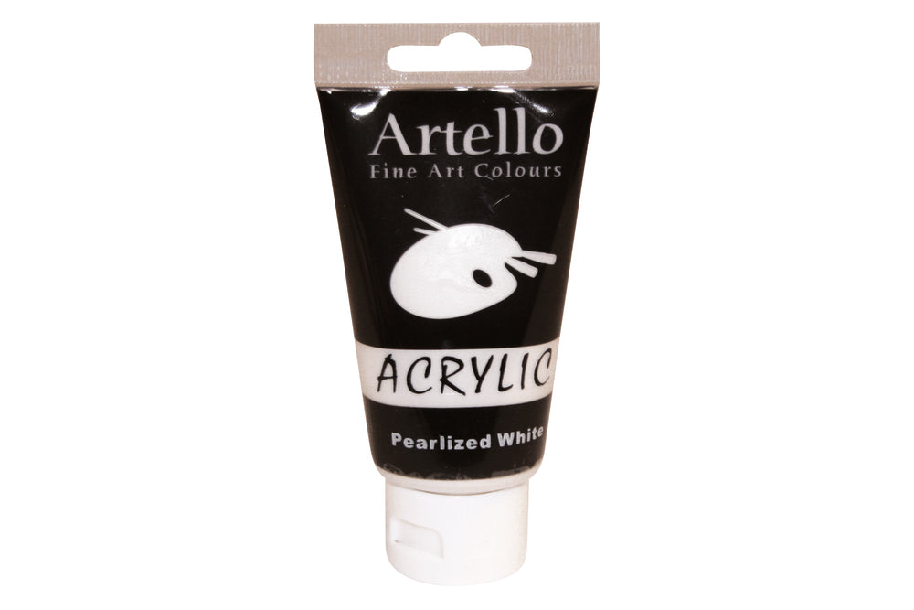 Akrylmaling Artello hvid pearlized 75ml