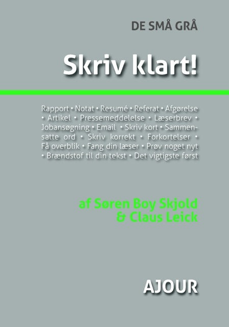 Skriv klart!