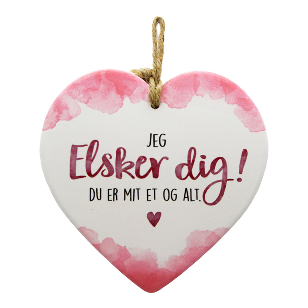 KERAMIKHJERTE ELSKER DIG