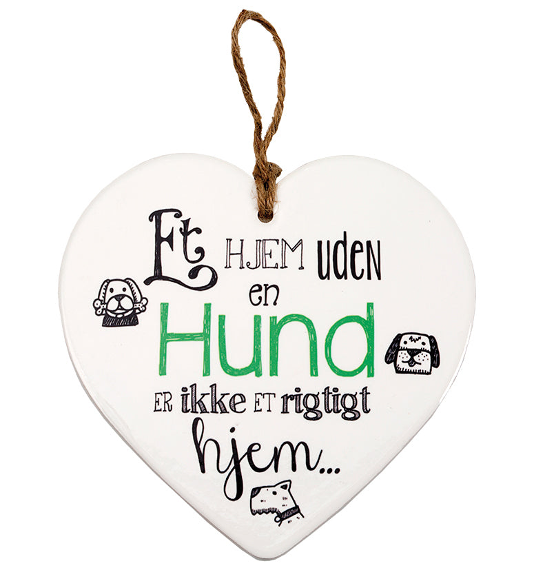 KERAMIKHJERTE HUND
