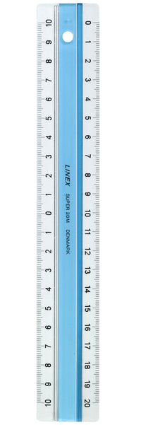 Lineal Linex super 20 cm lyseblå