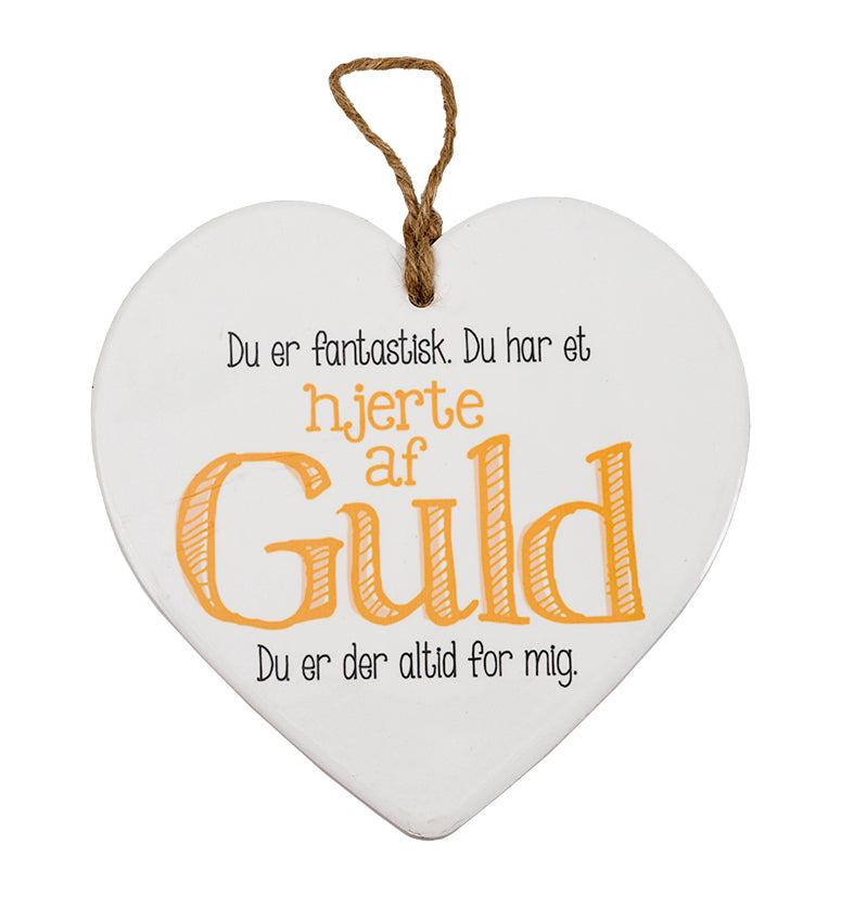 KERAMIKHJERTE HJERTE AF GULD
