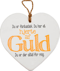 KERAMIKHJERTE HJERTE AF GULD