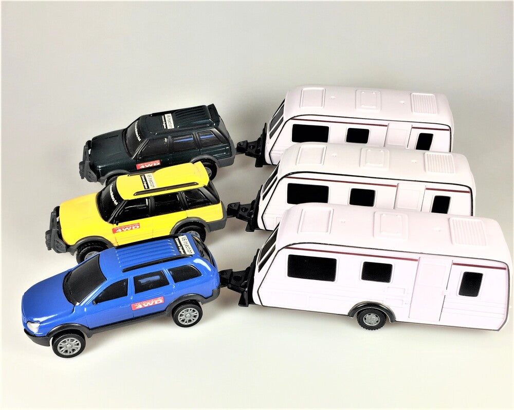 Teama bil med campingvogn ass