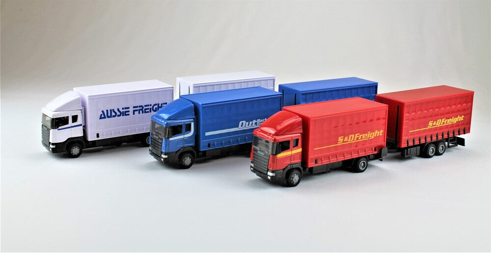 Lastbil med trailer 33cm asst