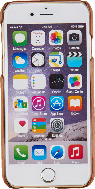 COVER IPHONE 6 BACKCASE MØRK BRUN LÆDER